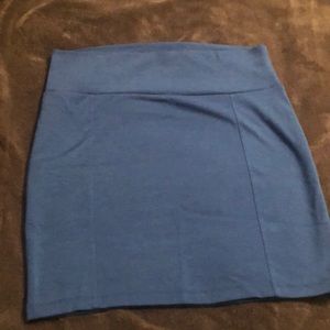 Lycra/spandex mini skirt in royal blue